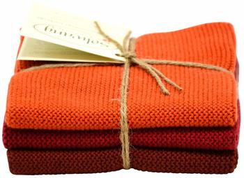 Solwang Wischlappen 3er Set Kombi gebranntes Rot