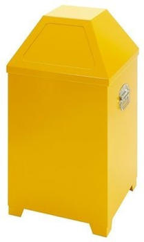 Certeo Abfallbehälter mit 2 Einwurfklappen gelb