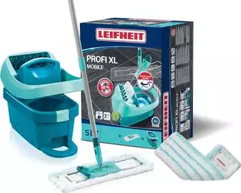 Leifheit Profi XL 55096 mit Bodenwischer und Rollen inkl Ersatzbezug micro duo – Leifheit Profi XL 55096 mit Bodenwischer und Rollen inkl Ersatzbezug micro duo für professionelle Bodenreinigung