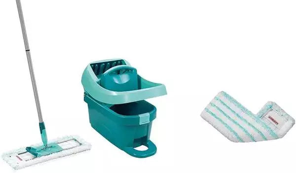 Leifheit Profi XL 55096 mit Bodenwischer und Rollen inkl Ersatzbezug micro duo