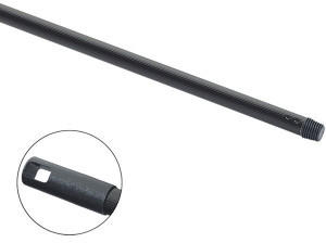 N&ouml;lle Besenstiel 1300 x 23 mm aus Metall mit schwarzem Plastik&uuml;berzug 130 x 2,3 cm