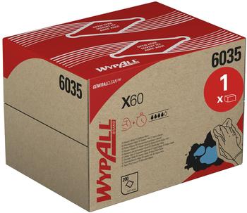 Kimberly-Clark Wischtuch WYPALL X60 BRAG Box Weiß 2 Lagig, I Faltung, HYDROKNIT, 1 Box x 200 Tücher