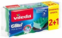 Vileda 4er-Set: Schwamm "Glitzi Pur Active 2+1" - 4x 3 St&uuml;ck