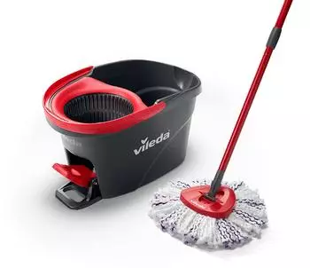 Vileda Turbo Set Mop 167751 Turbo Mopp und Eimer Set 3in1 Mikrofaserbox