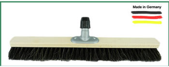 Novaliv Saalbesen Naturhaar 40 cm Besenkopf - Besen ohne Stiel - Rosshaar schwarz - Weich - fein