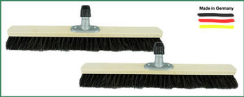 Novaliv 2x Rosshaarbesen 60 cm Besenkopf
