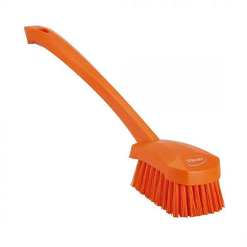 Vikan Waschbürste mit langem Stiel hart, 41,5 cm orange