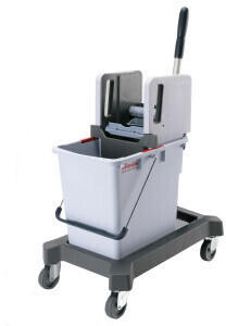 Vileda Professional CombiSpeed Fahreimer, mit Vertikalpresse, Nasswischwagen (L x B x H): 59 x 38 x 86 cm, 25 Liter Eimer