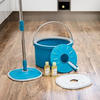 MediaShop Bodenwischer-Set "Livington Clean Water Spin Mop ", (Set, 1 St.) blau