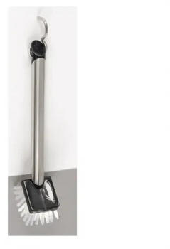 Haug Spülbürste viereckig mit Edelstahl-Griff 235 x 50 x 50 mm transparent
