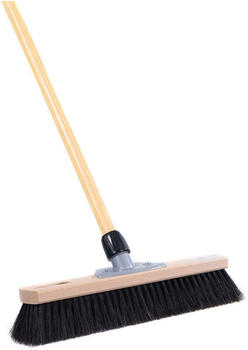 BawiTec XXL Zimmerbesen Rosshaar-Naturhaar 40cm Kehrbesen mit Stiel sehr weich Besen Holzstiel
