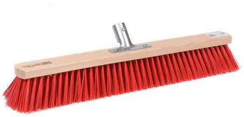 BawiTec Straßenbesen Elaston rot 60cm mit Metall-Stielhalter Besen Schrubberbesen für draussen
