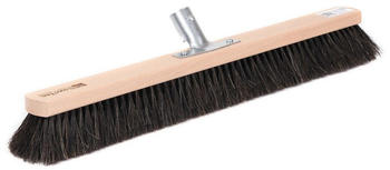 BawiTec Rosshaarbesen Mischung 40cm mit Metall-Stielhalter Kehrbesen weich Naturhaar Rosshaar Besen