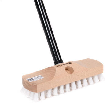 BawiTec Schrubber 22cm mit Teleskopstiel Schrubberb&uuml;rste ppn-wei&szlig; Scheuerb&uuml;rste