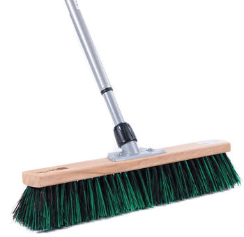 BawiTec BawiMix Straßenbesen 50cm Kehrbesen Teleskopstiel 200cm Besen Stiel Arenga