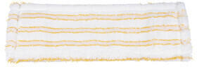 meiko Textil Universal Microfasermopp, mit Tasche, Reinigungsstarker Wischmopp-Bezug ideal für die tägliche Grundreinigung, Wischbreite: 40 cm, weiß-gelb gestreift