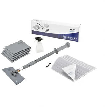 Vikan Easyshine Kit mit flexiblem Mopphalter Teleskopstiel, Halter, Poliert&uuml;cher