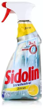 Sidolin Glasreiniger Zitrus Trigger 3in1 Sprühflasche 500ml