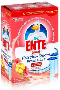 WC Ente Frische-Siegel Nachfüller 12 Gel WC-Steine, Blüten-Oase Duft, 2 x 36 ml