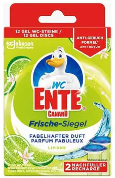 WC Ente WC Reiniger, Frische-Siegel Nachf&uuml;llpack Limone (2 St)