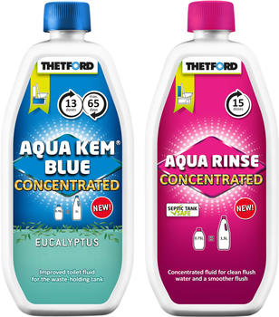 Thetford Duo Pack Caravan Aqua Kem Eucalyptus 780 ml + Rinse 750 ml