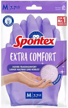 Spontex extra Comfort Premium-Haushaltshandschuhe Gr&ouml;&szlig;e 7 lila