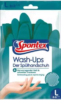 Spontex Wash-ups Handschuhe Gr 8-8,5 Latex