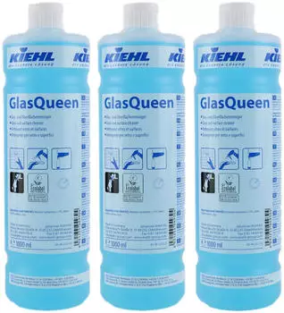Kiehl GlasQueen 3 x 1 Liter gebrauchsfertiger Glas- und Oberfl&auml;chenreiniger Set