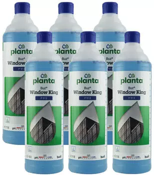 Unger Planta Buz Window King 6 x 1 Liter P 913 &ouml;kologischer Fenster- und Glasreiniger