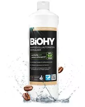 BiOHY Entkalker 015-001 100% vegan Flüssigentkalker Bio-Konzentrat 1 Liter