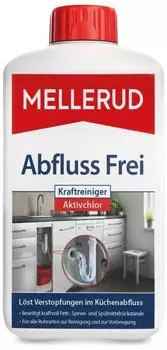 Mellerud Rohrreiniger Abfluss Frei 2003109168 Kraftreiniger Aktivchlor 1 Liter