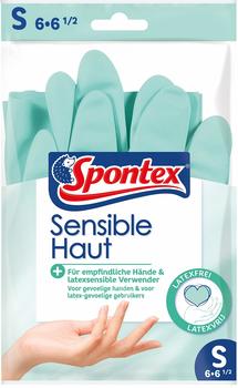 Spontex Gummihandschuhe Sensible Haut, Synthetik, Größe S
