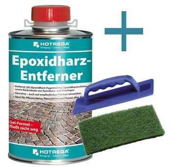 Hotrega Epoxidharz Entferner Epoxidharz Entfernung Innen und Außen 1 L + Handpad Halter + Handpad