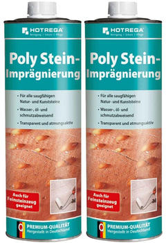 Hotrega Poly Stein Impr&auml;gnierung 1 l - professionelles Stein Impr&auml;gniermittel f&uuml;r Innen und Au&szlig;en Menge:2