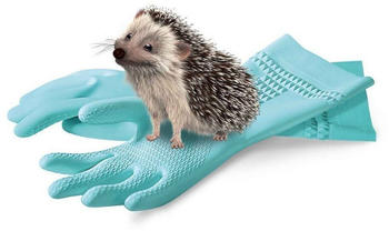 Spontex Gummihandschuhe Zarte H&auml;nde, 12249047, Naturkautschuk mit Latex, blau, Gr&ouml;&szlig;e M