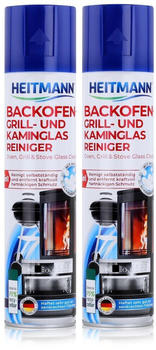Heitmann Backofen-Grill und Kaminglas Reiniger 400ml - Löst Schmutz (2er Pack)