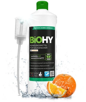 BiOHY Reinigungsmittel für Saugwischer mit Orangenduft Bio Reiniger 1 Liter Flasche