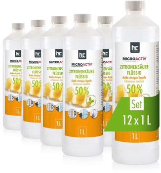 Höfer Chemie 12x 1 l Microactiv Zitronensäure 50% flüssig