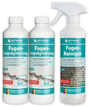 Hotrega Fugenreiniger 500ml & Fugenimprägnierung 2x 500ml