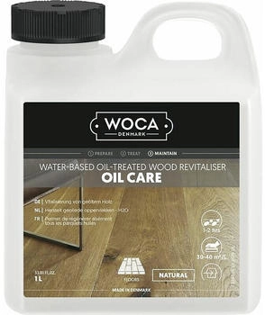 WOCA Oil Care Holzboden-Pflegeöl für geölte Böden, Holzbodenpflege 1 Liter weiß