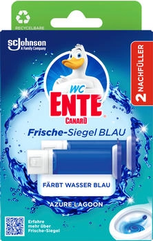 WC Ente WC-Ente WC-Duftsp&uuml;ler Frische Siegel Azure Lagoon, Klebesiegel mit Gel, Nachf&uuml;ller, 2 St&uuml;ck