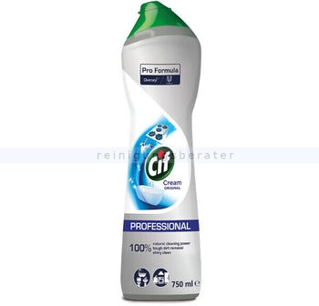 Diversey CIF Professional Cream Original 750 ml Scheuermilch mit natürlichen Mikrokristallen für strahlenden Glanz