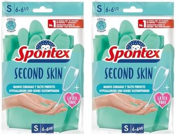Spontex Second Skin, latexfreie Haushaltshandschuhe aus Nitril-Mix, mit Touchscreen-Technologie, Größe S/6-6,5, 1 Paar