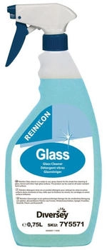 Diversey Glasreiniger REINILON Glass 0,75 L für die streifenfreie Reinigung von glatten Flächen