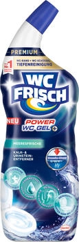 WC Frisch WC-Reiniger Power WC Gel und Meeresfrische, Kalk- und Urinsteinentferner, Premium, 750ml