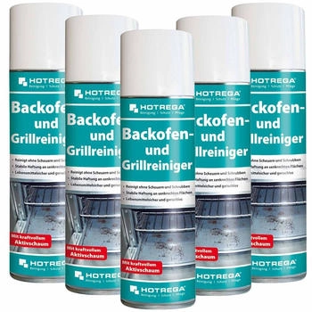 Hotrega Backofen- und Grillreiniger 300ml, Ofenreiniger, Backofenspray, Backofenreiniger, Herdreiniger, Fettl&ouml;ser Menge:5