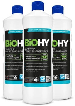 BiOHY Glas- und Oberfl&auml;chenreiniger (3x1l Flasche)