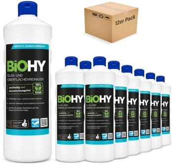 BiOHY Glas- und Oberfl&auml;chenreiniger (12x1l Flasche)