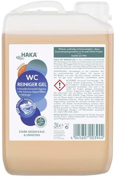 Haka WC-Reiniger Gel Orange, Nachfüllkanister, mit Abperl-Effekt, mit Milch- und Ameisensäure, 3L