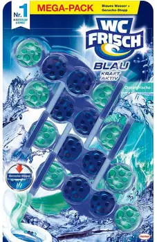 WC Frisch BLAU KRAFT AKTIV WC-Duftspüler Ozeanfrische 4x 50,0 g 1 Pack = 4 St.